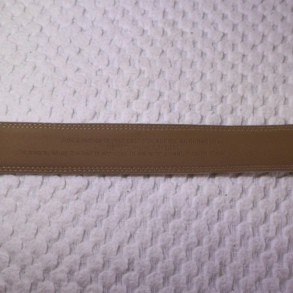 Nexbelt Mens 32 Ratchet Belt White Leather USA Buckle 100-923-BP-06-20-W